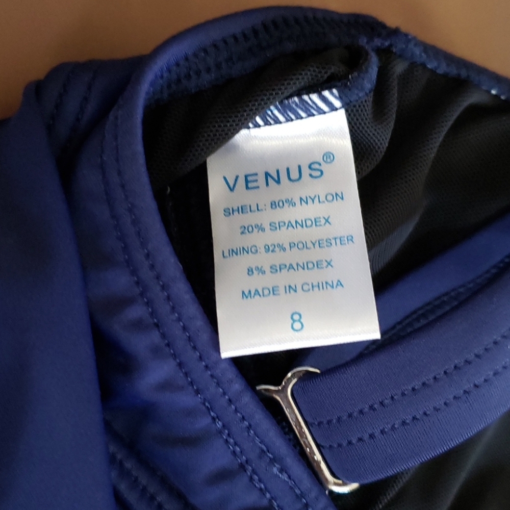 Venus Navy Tankini Top Woman Size 8 - Picture 5 of 8